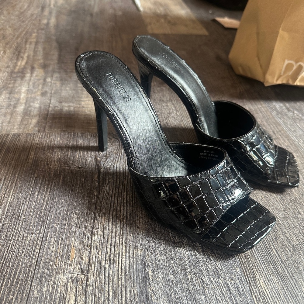 Forever 21 Black Stiletto Heels